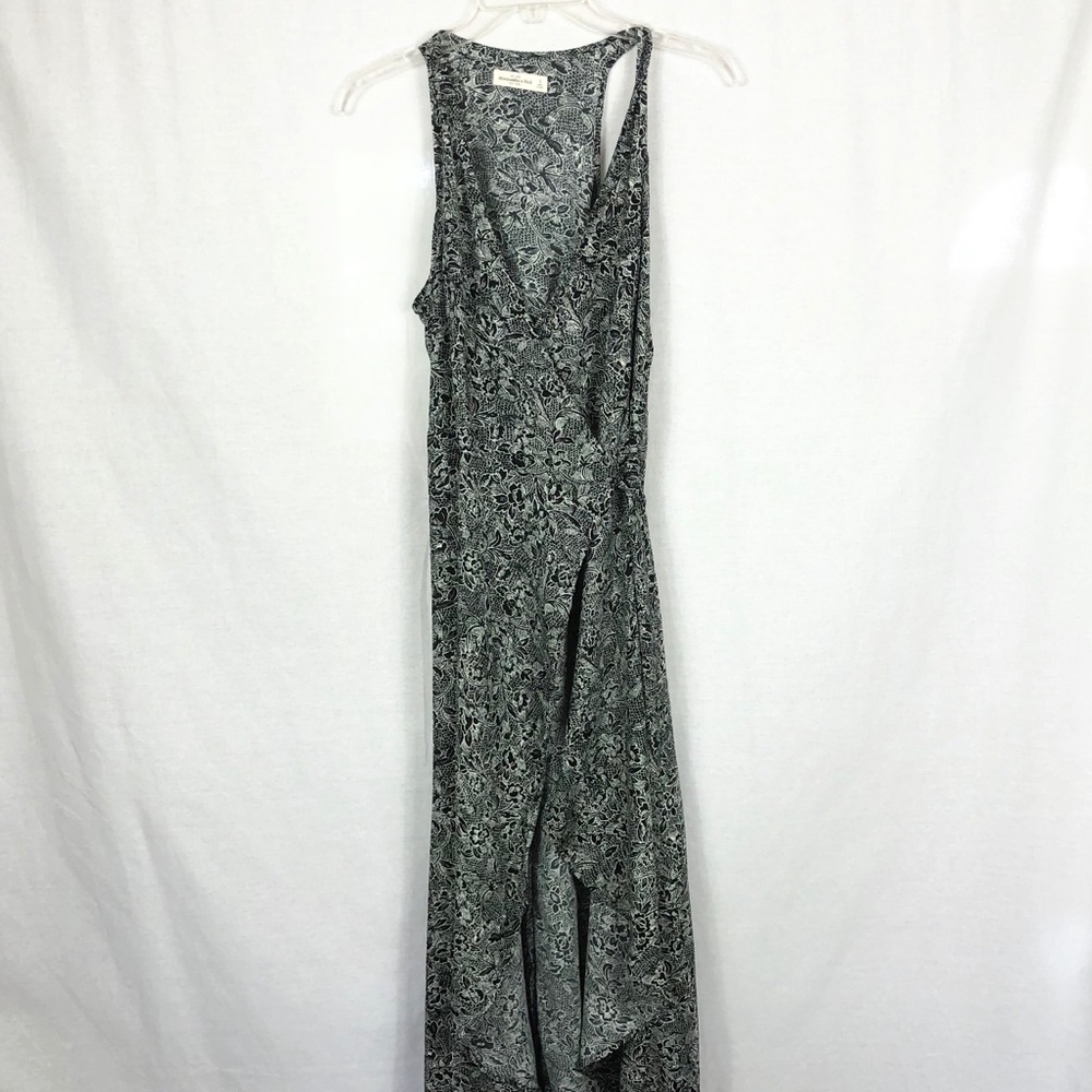 Abercrombie Fitch black white wrap maxi dress